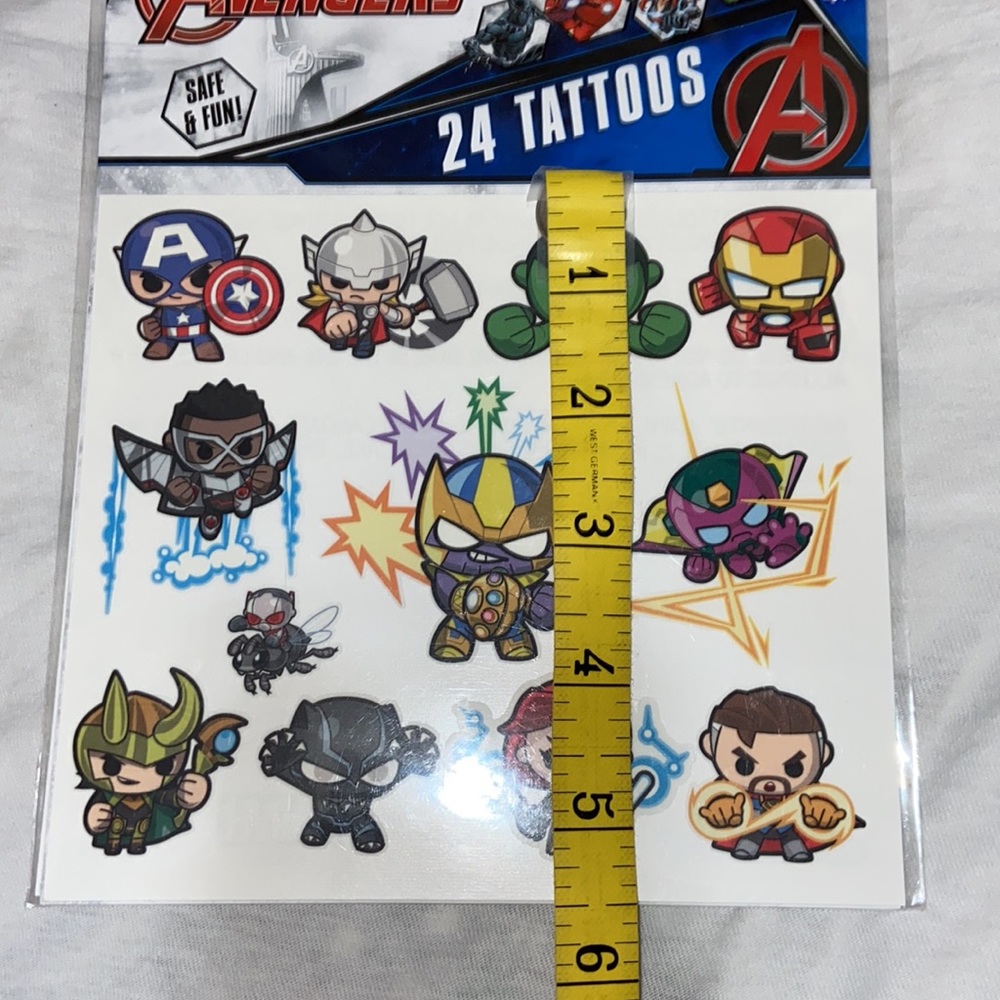 Marvel Avengers temporary tattoos. 24 tattoos. NWT. - Picture 7 of 7
